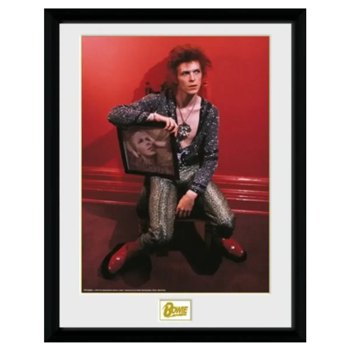 David Bowie Chair 12"x16" Framed Print