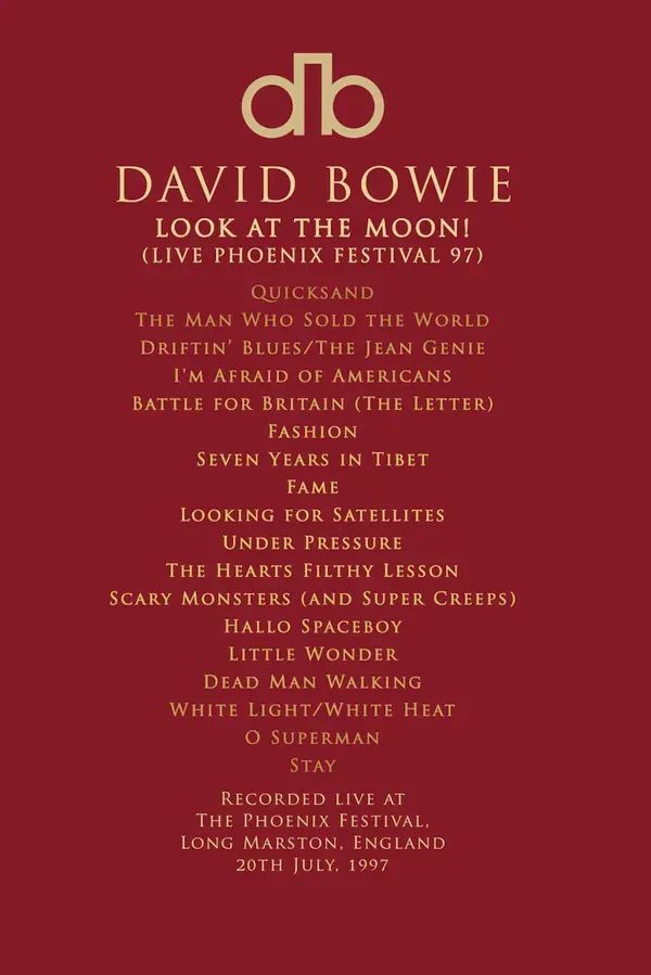 David Bowie Phoenix Festival '97 Cardinal T-shirt - Image 2
