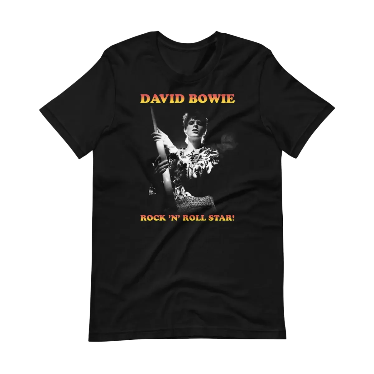David Bowie Rock N Roll Star! Black & White Design T-Shirt